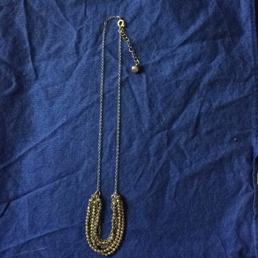 Silver Tone Beaded Necklace